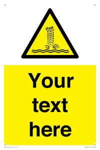 Custom warning artificial waterfall